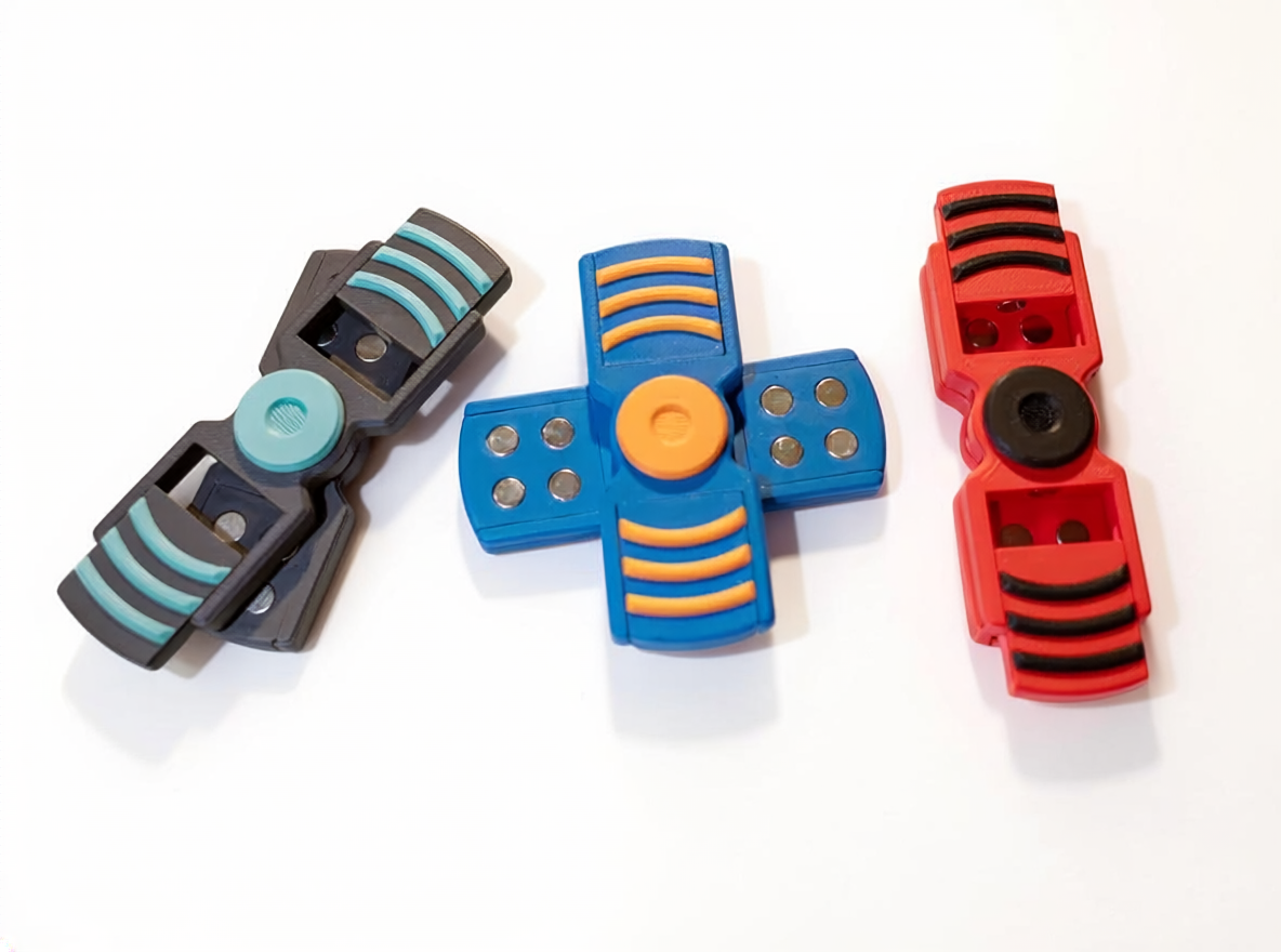 Layera 2'si 1 Arada Mıknatıslı Slider & Stres Çarkı(Fidget Spinner)